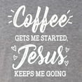 thumbnail image 5 of Wild Bobby Coffee Gets Me Started Jesus Keeps Me Going Inspirational/Christian Women Tri-Blend Racerback Tank Top, Premium Heather, Medium, 5 of 5