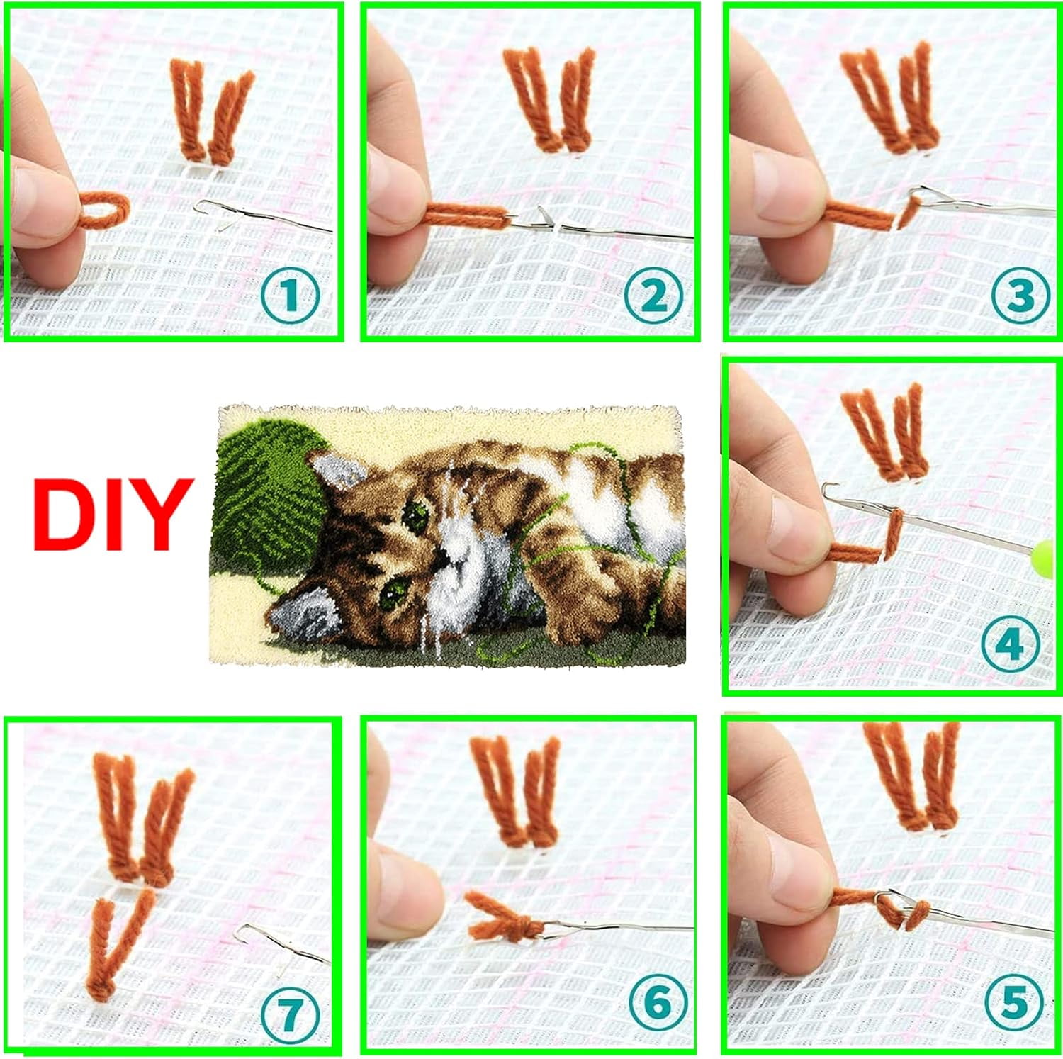 Latch hook rug kit,latch hook cushion kits,Latch Hook Rug And Pillow Kit for Adults Crocheting Carpet Rug Yarn Sofa Cushion Mat Tapestry DIY Carpet Arts Crafts