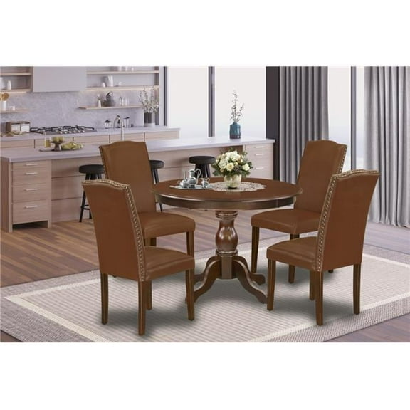 5 Piece Hartland Dining Table Set - Mahogany