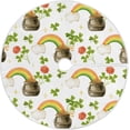 thumbnail image 1 of FMSHPON Gold Pot Rainbow Xmas Christmas Tree Skirt Stand Mat for Holiday Party Decoration Indoor Outdoor 48 inches, 1 of 6