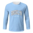 thumbnail image 2 of JLFKNG Mens Summer T-Shirts Graphic Tees Tops Letter Print Vintage Long Sleeve Loose Casual T Shirts Suitable For Outdoor Sports, Party, Dates, 2 of 4