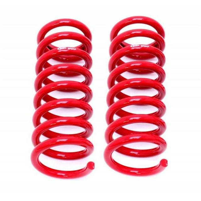 BMR Suspension SP034R Lowering Springs - Front - 2 in. Drop - Red - 1964-72 GM A-Body