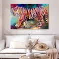 thumbnail image 2 of Elephant Stock Royal Bengal Tiger Wall Art - Horizontal Canvas Wall Art - Living Room Wall Decor - Animal Canvas - Orange And Purple Decor By Richard Wallich - 51" x 34", 2 of 8