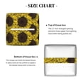 thumbnail image 5 of Logiee Tissue Box Cover 5X5X5'' PU Leather Tissue Holder Square Tissue Cube Box Organizer for Bathroom Vanity Countertop,Car,Night Stands,Office,Home,Kitchen (Sunflowers 3), 5 of 8
