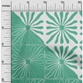 thumbnail image 2 of oneOone Cotton Poplin Twill Sea Green Fabric Geometric Modern Flower Sewing Fabric By The Yard Printed Diy Clothing Sewing Supplies 56 Inch Wide, 2 of 4