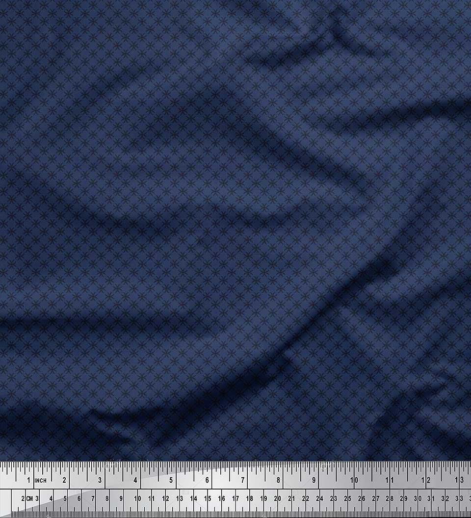 Soimoi Poly Georgette Fabric By The Yard - 52" Wide Blue Tractor Print Farmhouse Style Fabric For Sewing & Crafts 3 thumbnail image