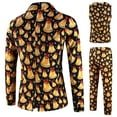 thumbnail image 3 of guisaled Christmas Mens Suits 3 Piece Slim Fit Dressy Party Suit One Button Cute Xmas Holiday Printed Jackets Vest Pants Suits Outfits, 3 of 9