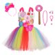 thumbnail image 1 of Rainbow Candy Princess Dress Baby Girls Ball Gown Lollipop Disfraz Lollipop Bow Kids Holiday Fiesta de cumpleaños Ropa Trajes 2-129-10Y (XXL) Gao Jinjia LED, 1 of 2