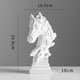thumbnail image 5 of Estatua de cabeza de caballo, figura de animal, escultura, decoración de caballo para estantes de dormitorio L, 5 of 5
