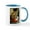 White/Blue Inside, variant on CafePress - Madonna Foxt 1 Mug - 11 oz Ceramic Mug - Novelty Coffee Tea Cup