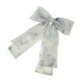 thumbnail image 4 of Unique Bargains 1 Pc Hair Barrettes Fashion Ink Wash Print Bow Hair Clip Blue, 4 of 5
