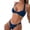 Blue, variant on Women's Solid Color Sexy Push Up Bikini Two Piece Swimsuit,with Push Up Padding for Lift and Shape,Perfect for Summer Beach Set,Watermelon Red,M