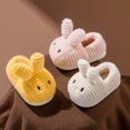thumbnail image 4 of Otqutp Birthday Toddler Girls Footwear Fashion Cute Autumn and Winter Girls Boys Slippers Flat Soft Warm and Comfortable Solid Color Rabbit Shape, 4 of 5