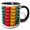 Black/White, variant on 3drose, India, West Bengal, Kolkata. Abstract Colorful Plaster Designs., 15oz Mug
