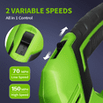 thumbnail image 6 of SEYVUM 20V Cordless Leaf Blower with two Batteries and Charger, 150MPH 320CFM Electric Leaf Blower for Lawn Care, Patio, Garden Cleaning, Lightweight, 6 of 8
