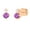 Amethyst, variant on Dazzlingrock Collection 3mm Round Ruby, White Diamond 2 Stone Stud Earrings for Her, 14K Rose Gold