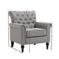 thumbnail image 3 of Highland Velvet Tufted Upholstered Accent Chair with Nailhead,Rolled Arm - 30" x 31" x 34" Light Gray, 3 of 5