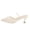 White, variant on Women Lace Embroidered Slingback Kitten Heel Mules Slip On Comfortable Footwear For Party Daily Casual Outdoor Activities