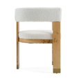 thumbnail image 6 of Modrest Letha - Modern Cream Fabric + Burl Dining Chair, 6 of 7