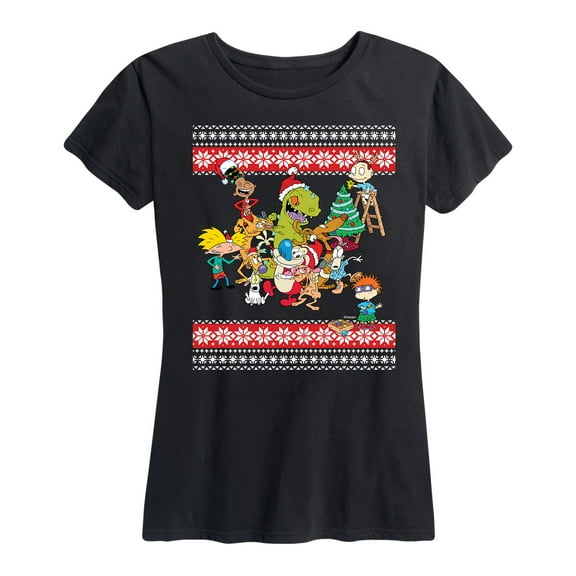 Nick Rewind - Rugrats Holiday Group - Women's Short Sleeve Graphic T-Shirt