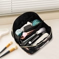 thumbnail image 6 of Iauyy Rhombus Cosmetic Bag with Handle Large Capacity Luxury Twill Travel Makeup Bag ,Laugh Out Loud, 6 of 8