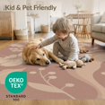 thumbnail image 4 of ODIKA 2'x3' Terracotta And Golden Orange Floral Washable Doormat Chic Botanical Design with Flowing Lines Non-Slip, Low Pile for Entryway, Kitchen, Laundry Room, 4 of 7