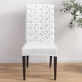thumbnail image 4 of Dining Chair Covers Set of 4,Rustic Plant Flower Pattern Universal Stretch Kitchen Seat Covers Parsons Chair Protector Slipcover for Home Restaurant Party Decor,White Wheat Flower on Orange, 4 of 6