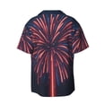 thumbnail image 5 of Uemuo Fireworks3 Pattern Cotton Linen Short Sleeve Shirts,Casual Lightweight Button Down Shirts,Vacation Beach Summer Tops-X-Large, 5 of 7