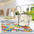 thumbnail image 5 of Yayeee Dish Drying Mat for Kitchen Counter 16"x18" Microfiber Absorbent Pad, Floral Fiesta, 5 of 7