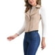 thumbnail image 4 of CHALECO CORTO SIN MANGAS DE SUEDE SINTÉTICO PARA MUJERES INSPIRADORAS CHIC XL CAQUI, 4 of 6