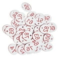 thumbnail image 4 of Etiquetas colgantes portátiles de 100 números 1 - 100 Etiquetas de identificación de equipaje Etiqueta de lve de número de dormitorio de supermercad bnca+roja Gloria Etiqueta de número, 4 of 6