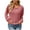Watermelon Red, variant on FAIWAD Womens Casual Tubic Tops Button Down Long Sleeve Shirts Loose Plus Size Tunic Tops