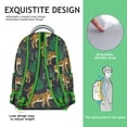 thumbnail image 4 of Roaring Tiger Print Student School Backpack for Student Jungle Wild Bengal Stripes Pattern Animal Lover Art Tribal Face Design Bookbag, 4 of 6
