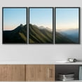 thumbnail image 3 of wall26 - 3 Piece Framed Canvas Wall Art - Landscape with Mountains Under Blue Sky - Modern Home Art Stretched and Framed Canvas Ready to Hang - 24"x36"x3 Black, 3 of 5