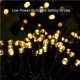 thumbnail image 3 of Inteprter 200 LED 8 modos Cadena de luz solar Cable de luz LED Luz de hadas Lámpara de cadena decorativa impermeable para patio al aire Iluminación y accesorios blanco cálido Inteprter HA025259-02, 3 of 6