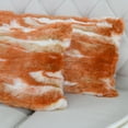 thumbnail image 3 of Home Soft Things Jacquard Faux Fur 2 Piece Throw Pillow Cover Set - Burnt Orange - 14" x 26", 3 of 7