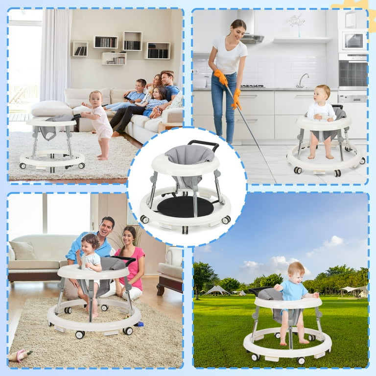 kmaier Baby Walker, Portable/Foldable/9 Adjustable Heights
