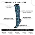 thumbnail image 3 of Bixox Green Christmas Print Socks Print Compression Socks,Compression Socks Women & Men Circulation for Medical,Running,Athletic, 3 of 7