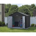 thumbnail image 2 of EZEE Shed Steel Storage 10 x 8 ft. Galvanized Extra High Gable Charcoal, 2 of 7