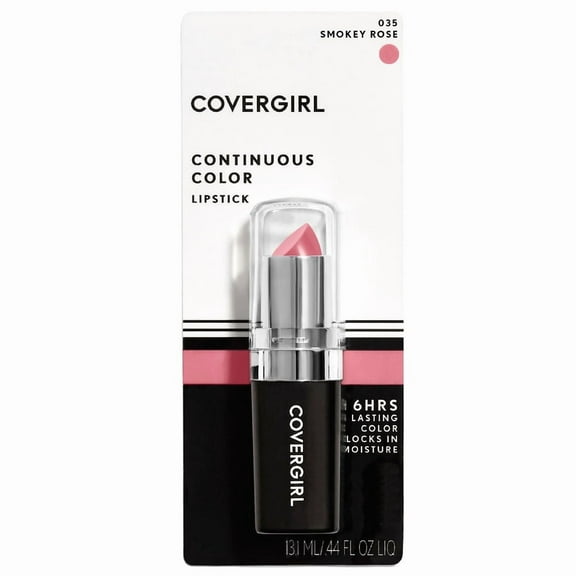 CoverGirl Continuous Color Lipstick, Smokey Rose, 0.13 oz
