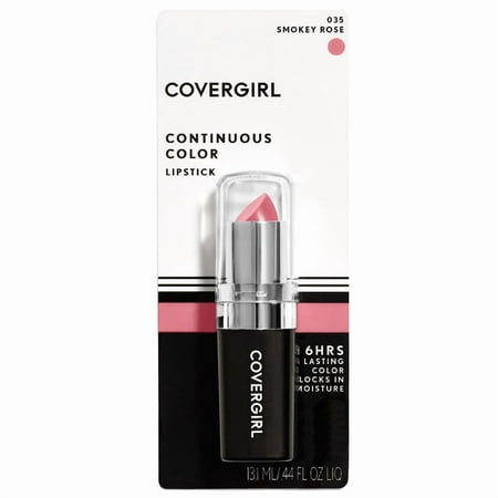 CoverGirl Continuous Color Lipstick, Smokey Rose, 0.13 oz