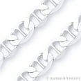 thumbnail image 2 of 5.3mm Marina / Mariner Link Italian Chain Anklet in Solid .925 Sterling Silver, 2 of 2