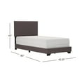 thumbnail image 3 of Willow Nailhead Trim Upholstered Twin Bed, Charcoal, 3 of 19