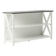 thumbnail image 1 of Console de Rangement en Bois Massif 52 Pouces Style Ferme - Blanc/gris, 1 of 12