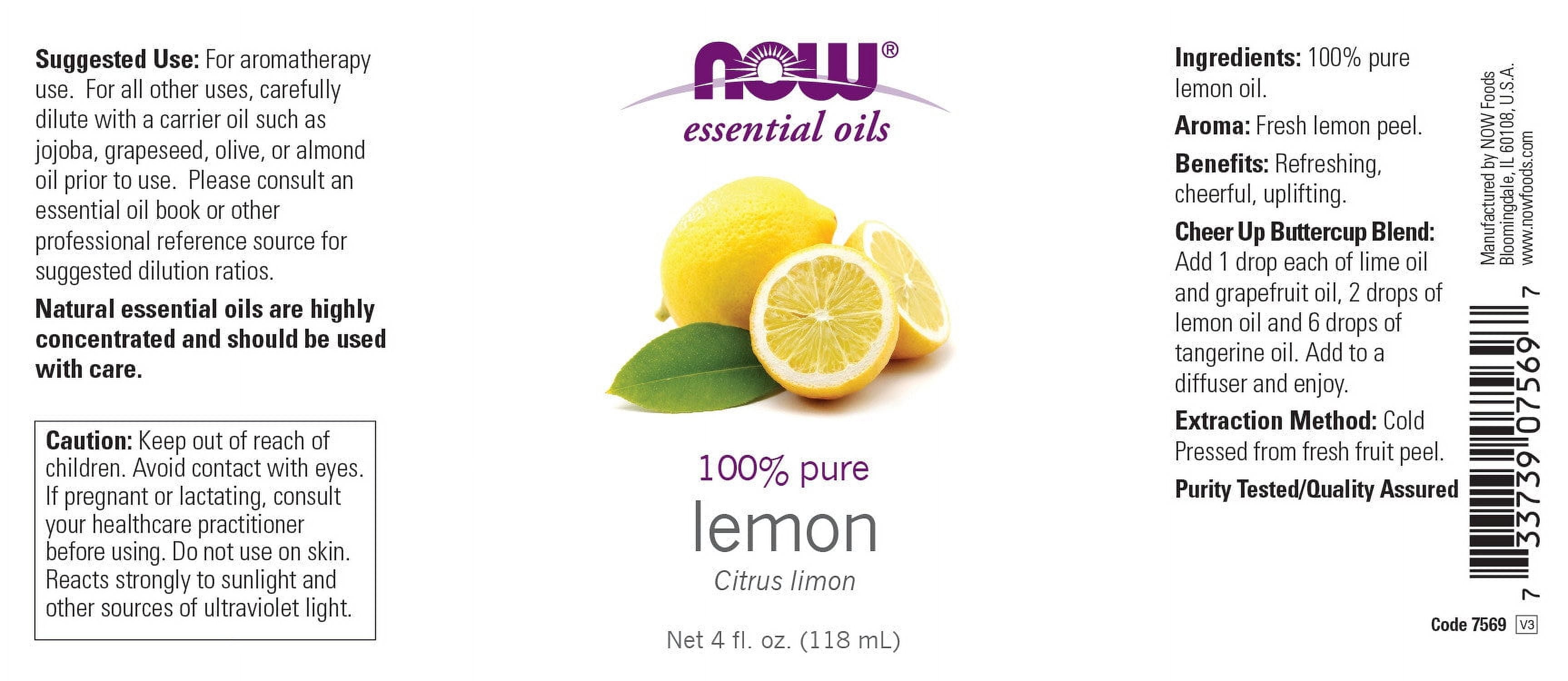 Now Essential Oils, Lemon, 100% Pure - 1 fl oz