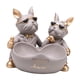 thumbnail image 1 of Bonita bandeja con forma de bulldog para colección de interiores y exteriores, ideal para amantes de los perros. Gris, 1 of 9