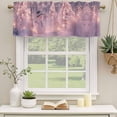 thumbnail image 2 of Pink Christmas Curtain Valances for Windows, Kitchen Valance Window Treatments Panel 2 Pack, Snowman Xmas Tree Snowflake Rod Pocket Short Curtains for Bathroom Bedroom 54 x 18 Inch, 2 of 8