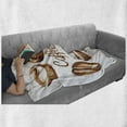 thumbnail image 6 of Coffee Soft Flannel Fleece Throw Blanket, Watercolor Effect Beans Breakfast Drink Brush Strokes Pattern Abstract, Cozy Plush for Indoor and Outdoor Use, 50" x 70", Caramel White, by Ambesonne, 6 of 6