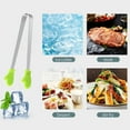thumbnail image 4 of qILAKOG Silicone Mini Tongs,kStainless Steel Silicone Glove-Shaped Tongs, 5.3-inch Heat-Resistant Kitchen Tongs, Anti-Slip Silicone Bread and Ice Tongs, Barbecue Tool Accessories, 4 of 6