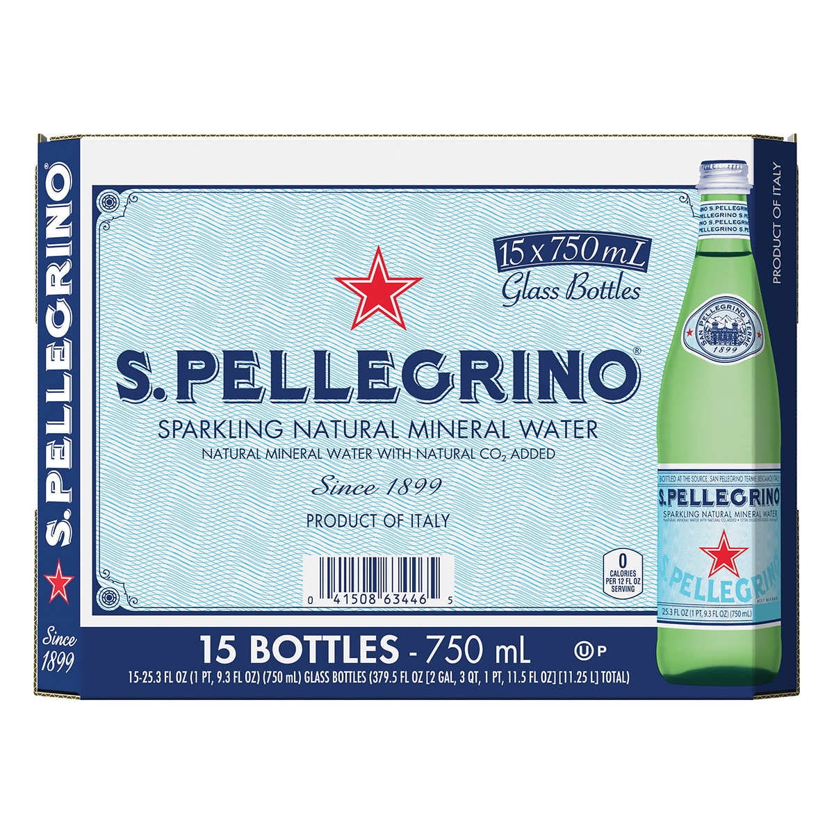 San Pellegrino Sparkling Natural Mineral Water 25.3 oz. 15pack